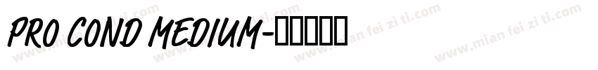 PRO COND MEDIUM字体转换